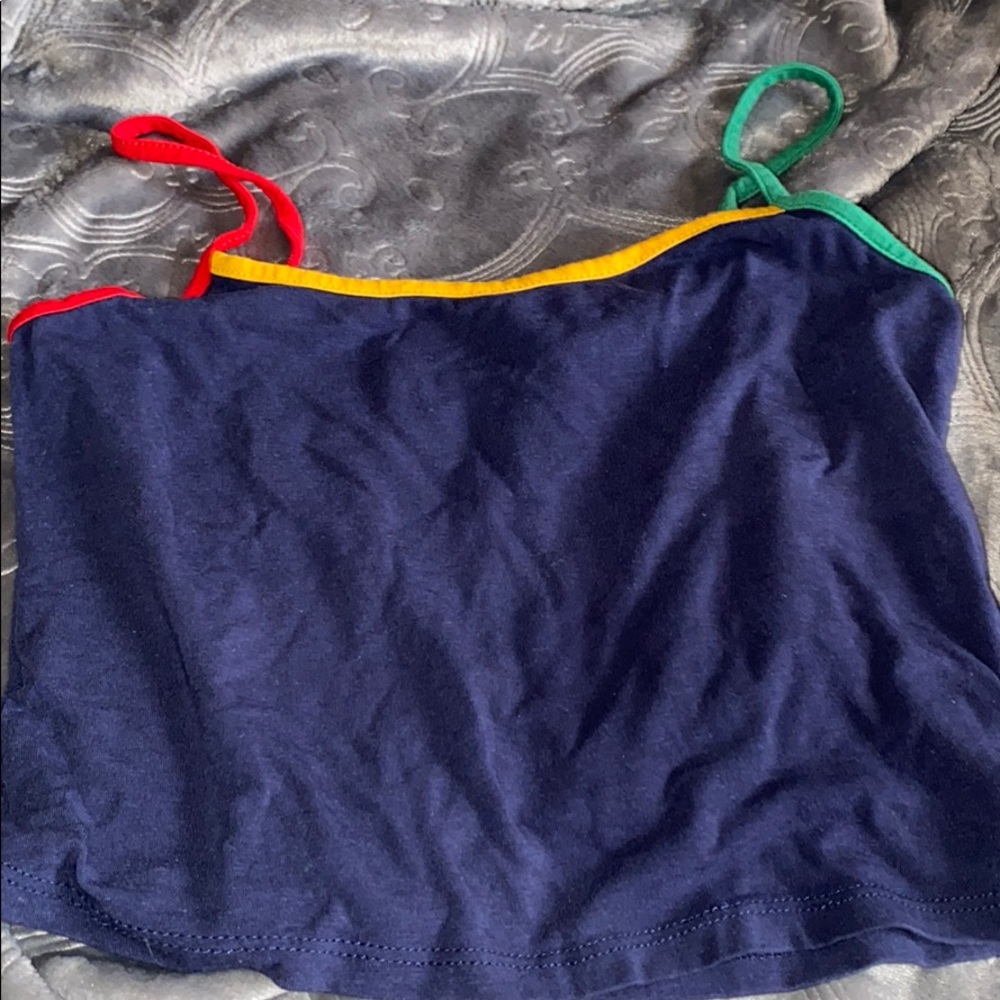 Multicolor primary color pacsun crop top